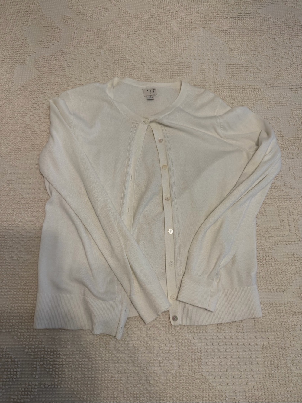 a new day Ivory Button-Front Lightweight Cardigan